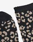 Black & Gold Leopard Glitter Socks