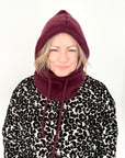 Burgundy Knitted Snood