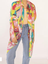 Load image into Gallery viewer, Multicoloured Print Satin Scarf
