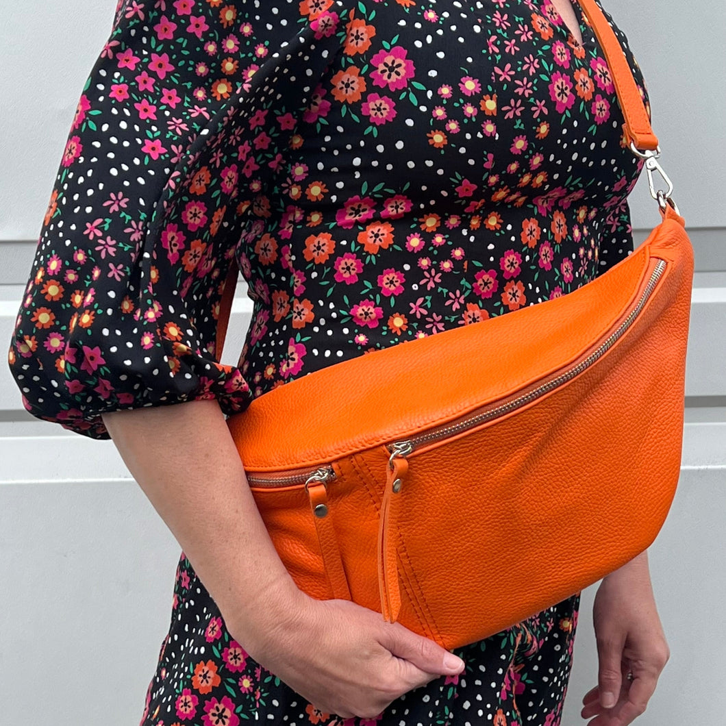 Orange Large Crossbody Bum Bag