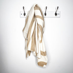 Camel & Cream Geometric Scarf