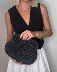 Preorder for dispatch w/c 18/5 - Black Raffia Cloud Bag