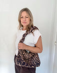 Leopard Fabric Crossbody/ Shoulder Bag