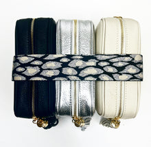Load image into Gallery viewer, Black &amp; Silver Animal Print Bag Strap - Gold Hardware
