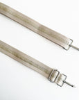 Gold & Cream Stripe Bag Strap - Silver Hardware
