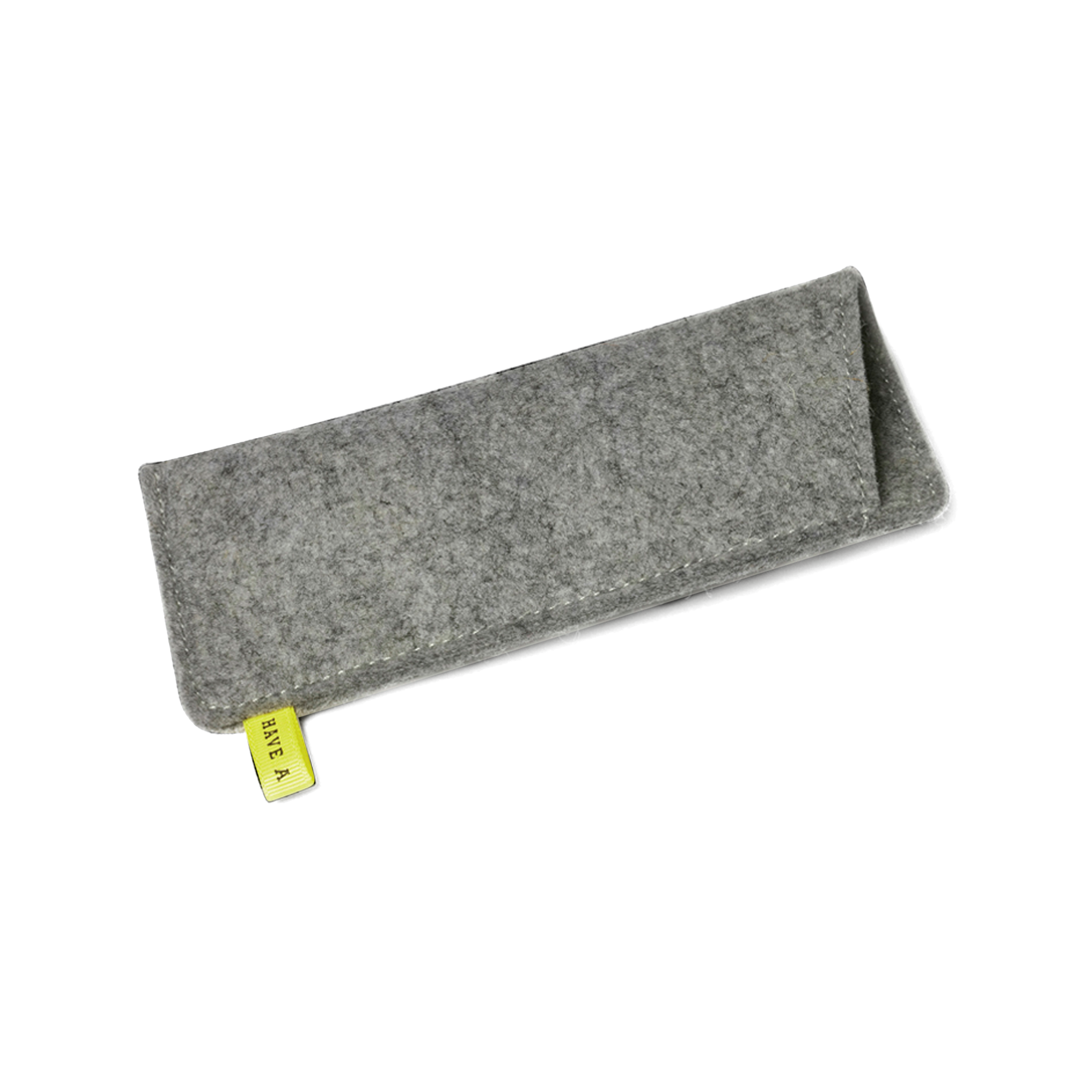 grey and yellow accented sunglasses case