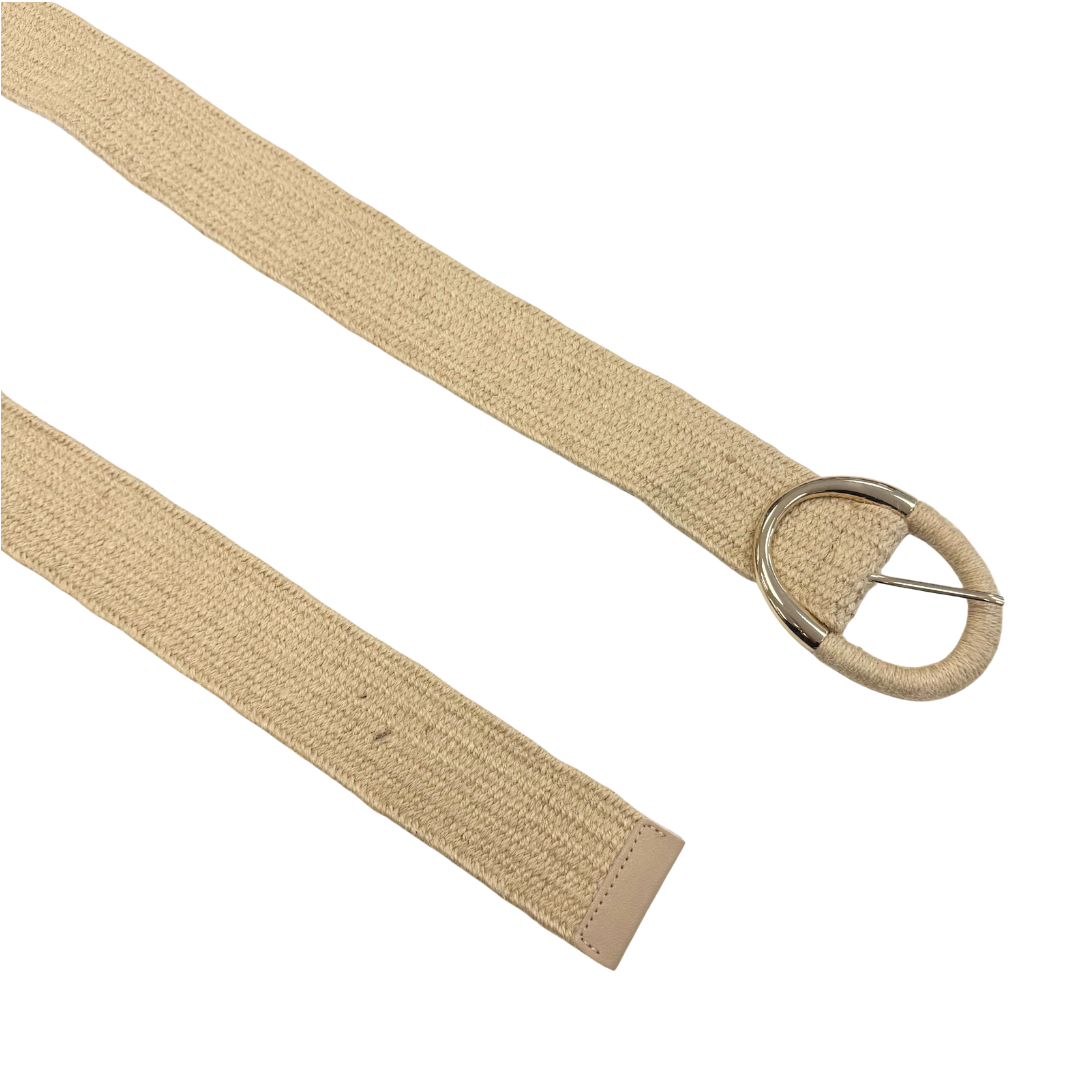 Stone Wide Linen Stretch Belt