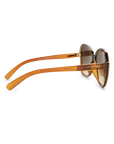 side view point of brown sunglasses 