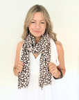 Dark Brown & Taupe Mix Amelia Scarf