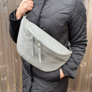 Light Grey Large Crossbody Bum Bag