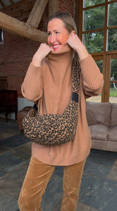 Leopard Print XL Crossbody Bum Bag