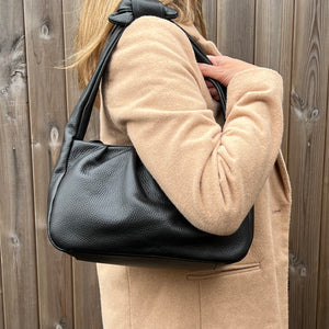Black Knotted Handle Bag