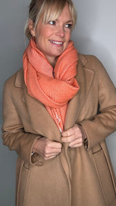 Orange Chevron Blanket Scarf