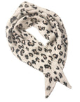 Leopard print scarf on a white background