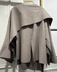 Taupe Cape with Scarf