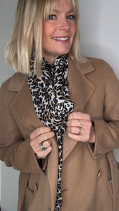 Mocha Animal Print Scarf