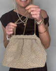 Gold Knitted Cloud Bag
