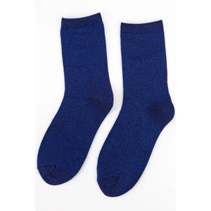 Blue Glitter Socks