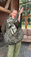 Charger l&#39;image dans la galerie, Khaki Leopard Print XL Crossbody Bum Bag
