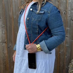 Orange Crossbody Adjustable Phone Strap