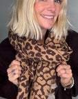 Preorder for Dispatch w/c 13/10 - Brown Mix Animal Print Blanket Scarf