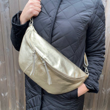 Load image into Gallery viewer, Gold Large Crossbody Bum Bag
