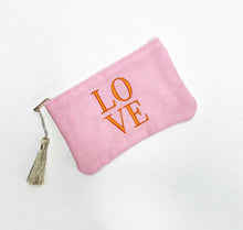 Load image into Gallery viewer, Pink LOVE Small Make Up Bag
