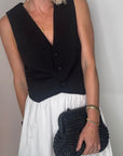 Preorder for dispatch w/c 18/5 - Black Raffia Cloud Bag