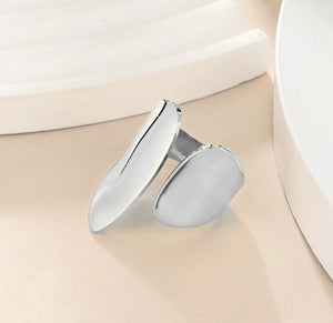 Silver Chunky Adjustable Ring
