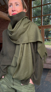 Khaki Plain Blanket Scarf