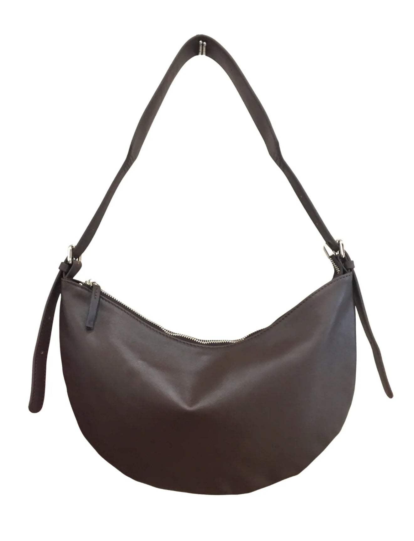 Dark brown crossbody/ shoulder handbag with a shoulder strap 