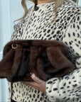 Dark Brown Faux Fur Cloud Bag