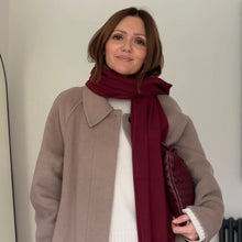 Load image into Gallery viewer, Burgundy Plain Blanket Scarf
