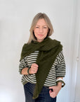 Khaki Plain Large Triangle Scarf