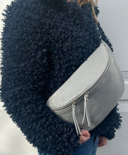 Load image into Gallery viewer, Light Grey Large Crossbody Bum Bag
