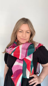 Multicoloured Swirl Scarf