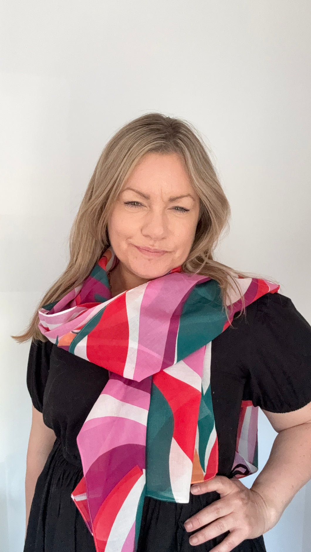 Multicoloured Swirl Scarf
