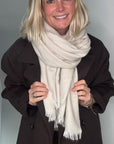 Preorder for dispatch w/c 10/11 - Cream Blanket Scarf