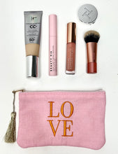 Load image into Gallery viewer, Pink LOVE Small Make Up Bag
