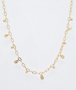 Gold Delicate Disc Necklace
