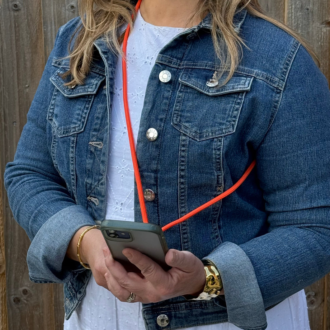 Orange Crossbody Adjustable Phone Strap