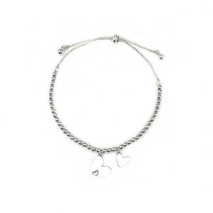 Silver Heart Adjustable Bracelet