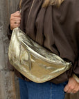 Gold Large Crossbody Bum Bag