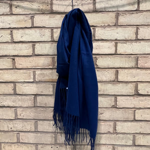 Navy Plain Blanket Scarf