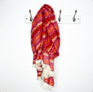 Red Mix Chevron Scarf