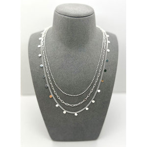 Silver Layered Chain Necklace