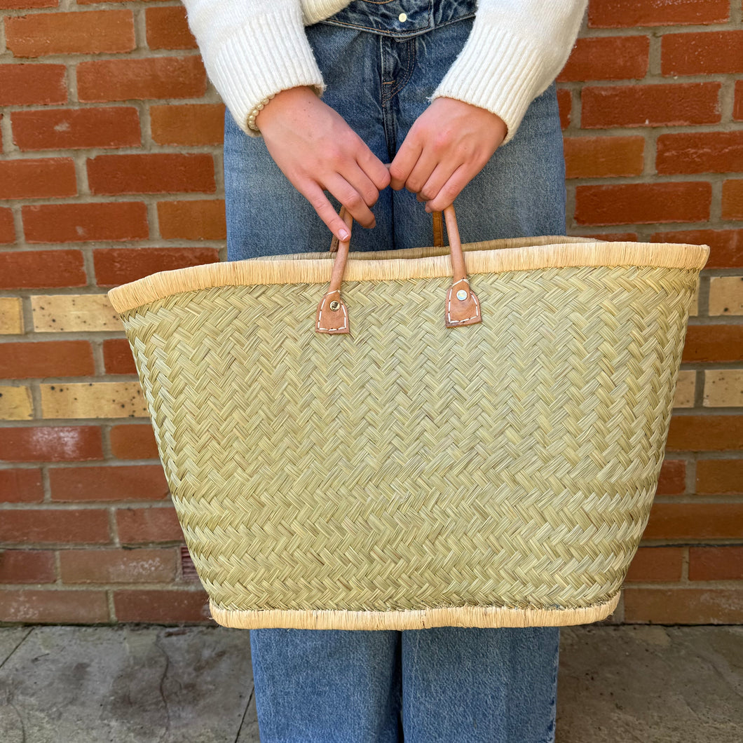 Large Straw Beach Bag