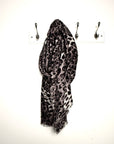 Grey Mix Animal Print Midweight Scarf