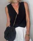Preorder for dispatch w/c 18/5 - Black Raffia Cloud Bag