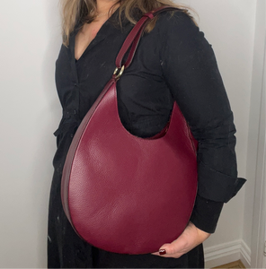 Burgundy Leather Shoulder Bag